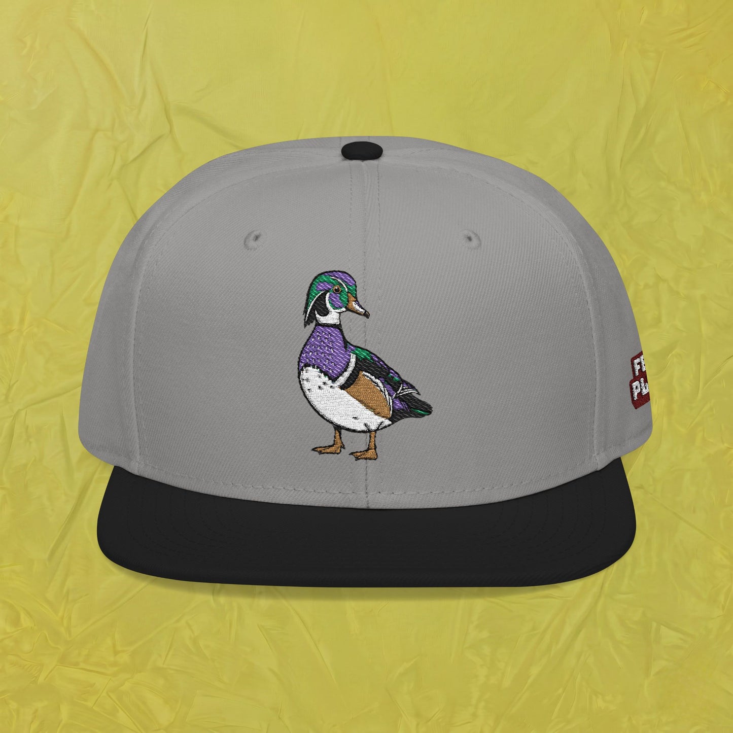 Embroidered Wood Duck Snapback Hat