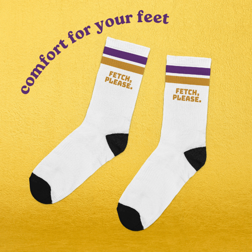 Fetch, Please. Crew Socks