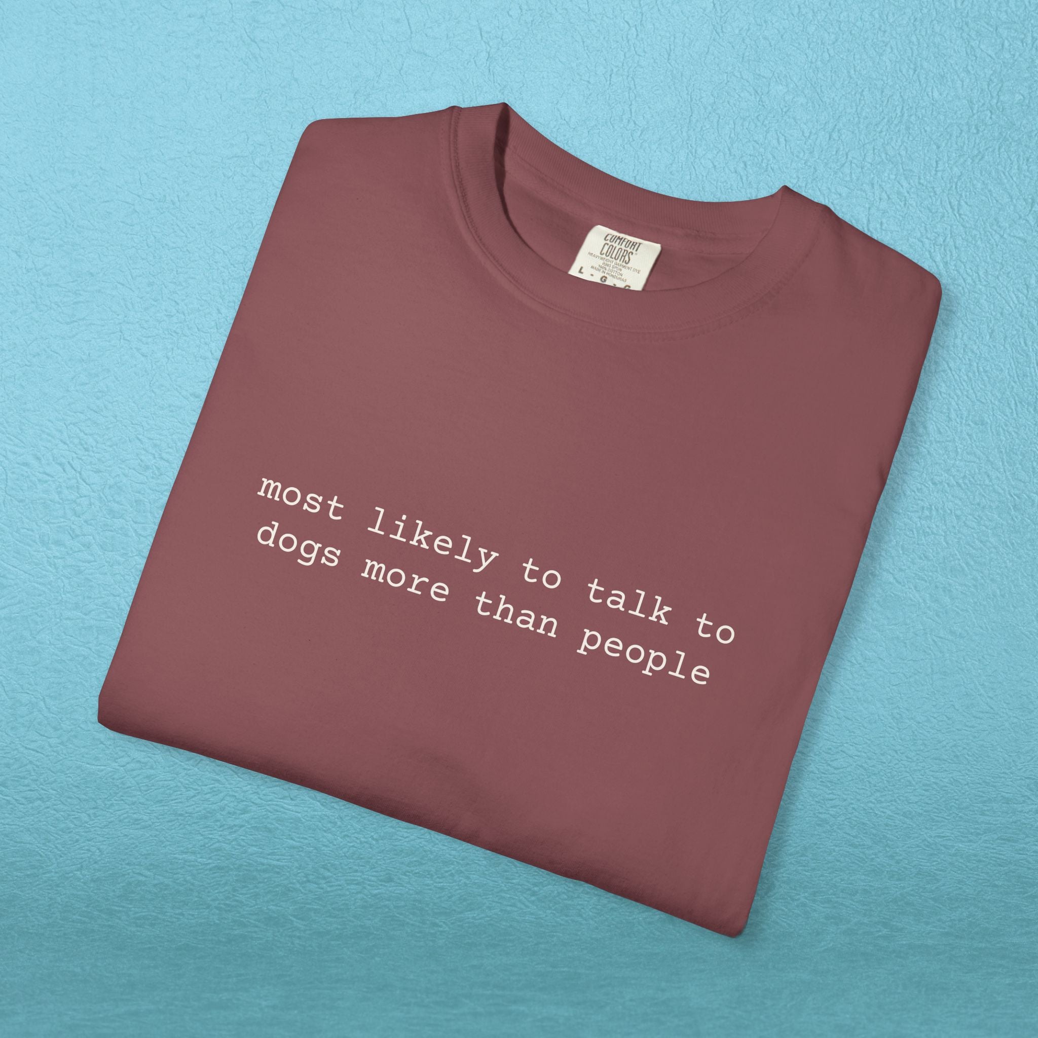 Most likely to talk to dogs more than people - T-shirt