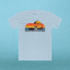Retro Beach Tee — "Forecast Calls For Good Vibes" Graphic Shirt