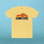 Retro Beach Tee — "Forecast Calls For Good Vibes" Graphic Shirt