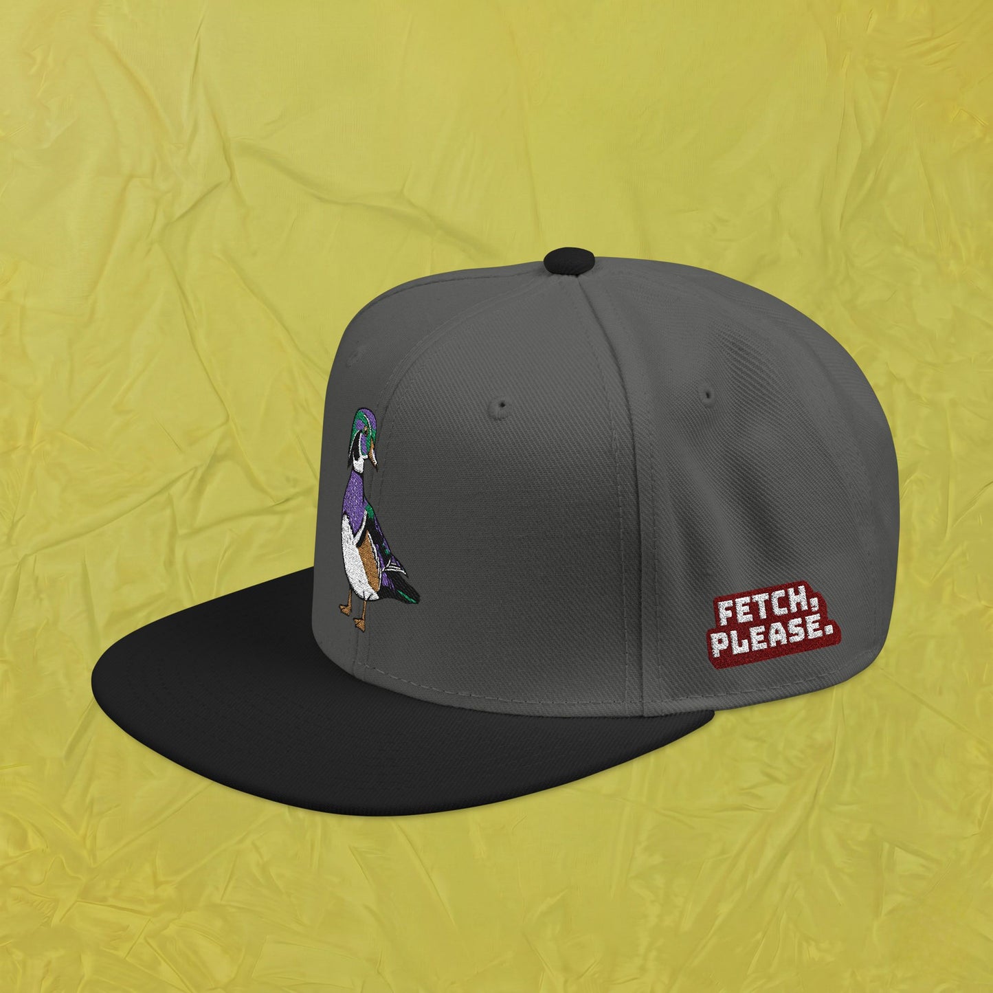 Embroidered Wood Duck Snapback Hat