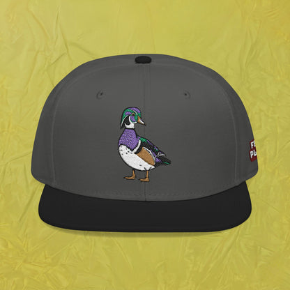Embroidered Wood Duck Snapback Hat