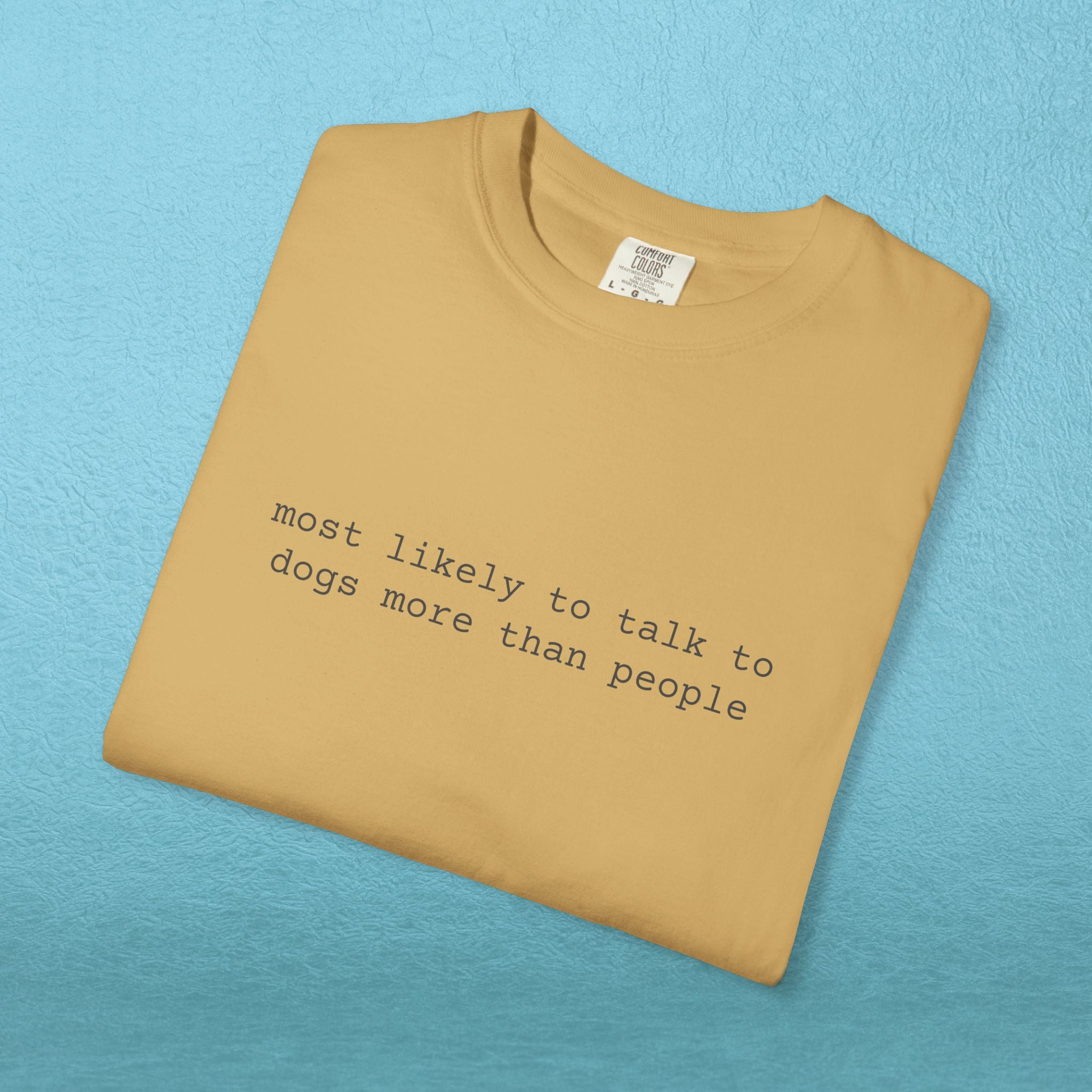 Most likely to talk to dogs more than people - T-shirt