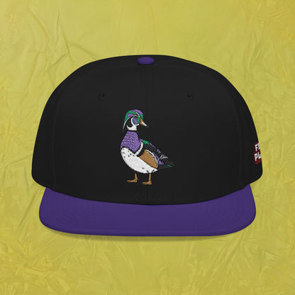 Embroidered Wood Duck Snapback Hat