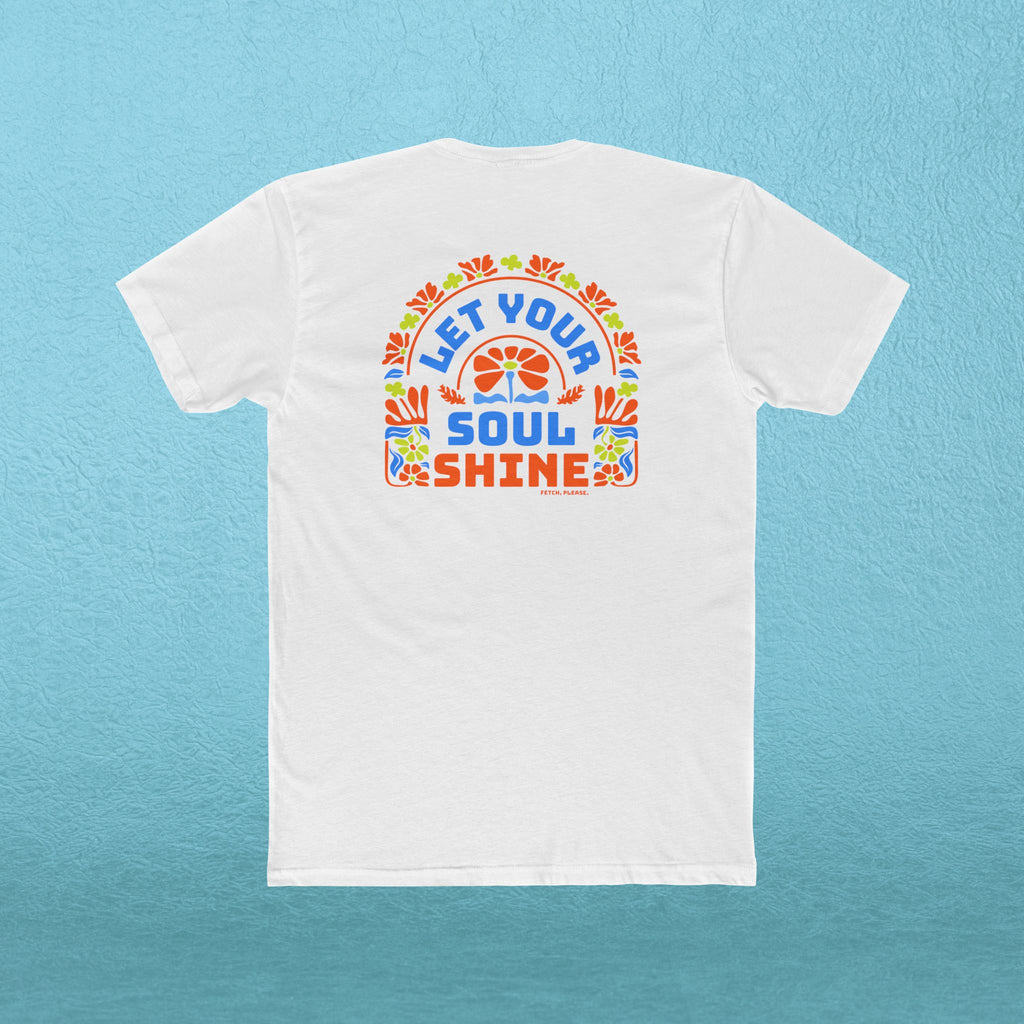 Let Your Soul Shine Tee – Retro Floral Positive Message T‑Shirt