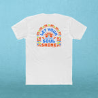 Let Your Soul Shine Tee – Retro Floral Positive Message T‑Shirt