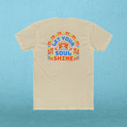 Let Your Soul Shine Tee – Retro Floral Positive Message T‑Shirt