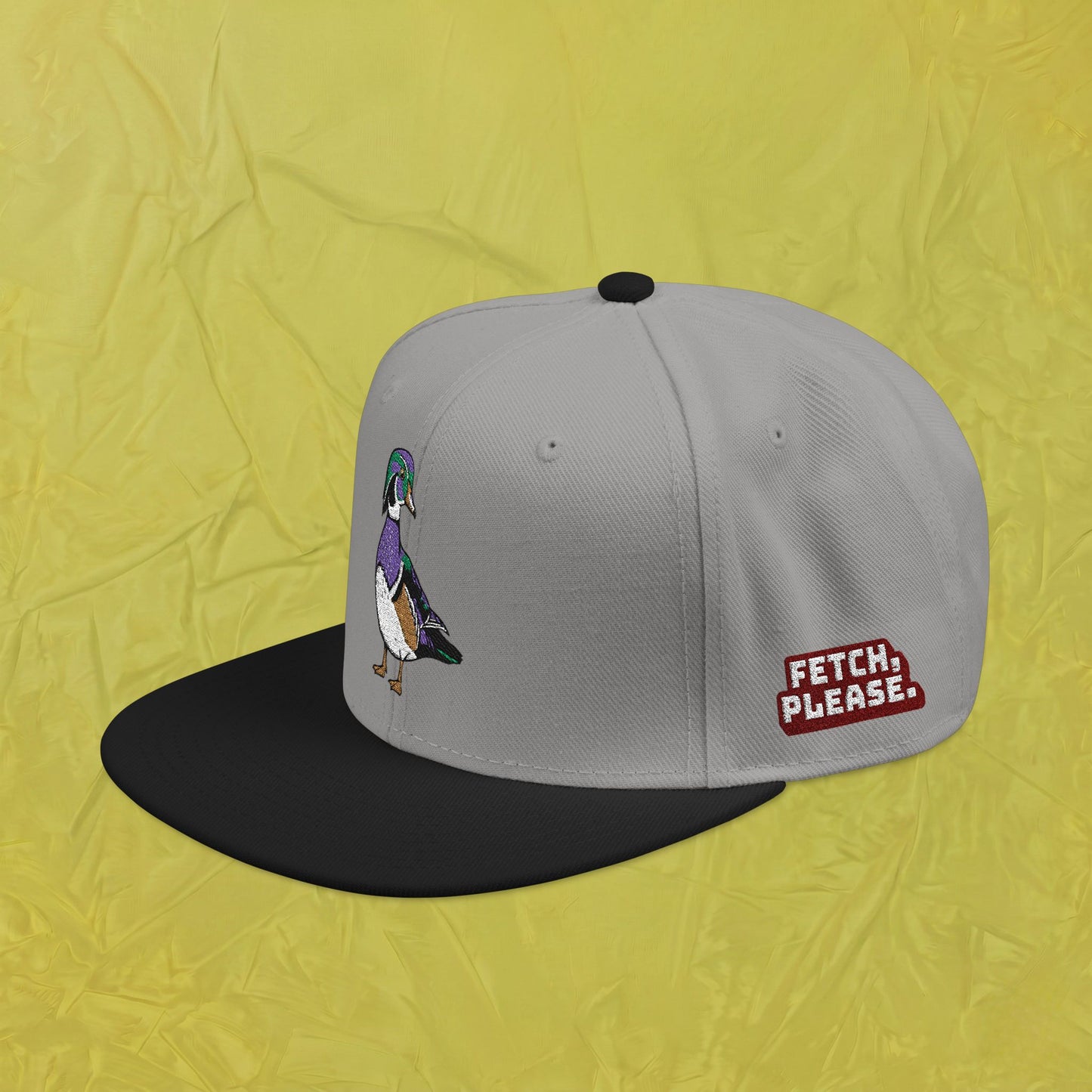 Embroidered Wood Duck Snapback Hat