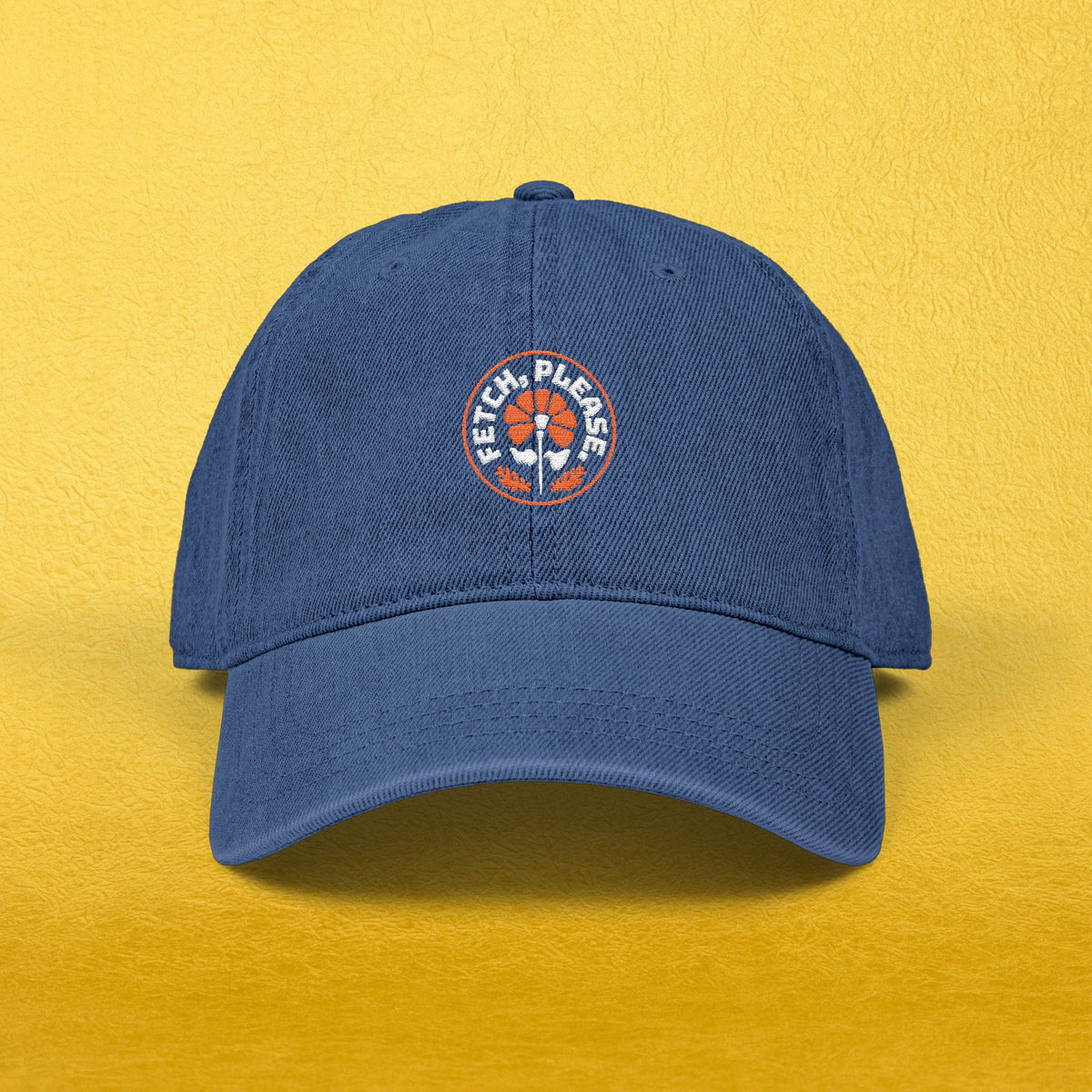 Embroidered Flower Denim Hat – Vintage Baseball Cap