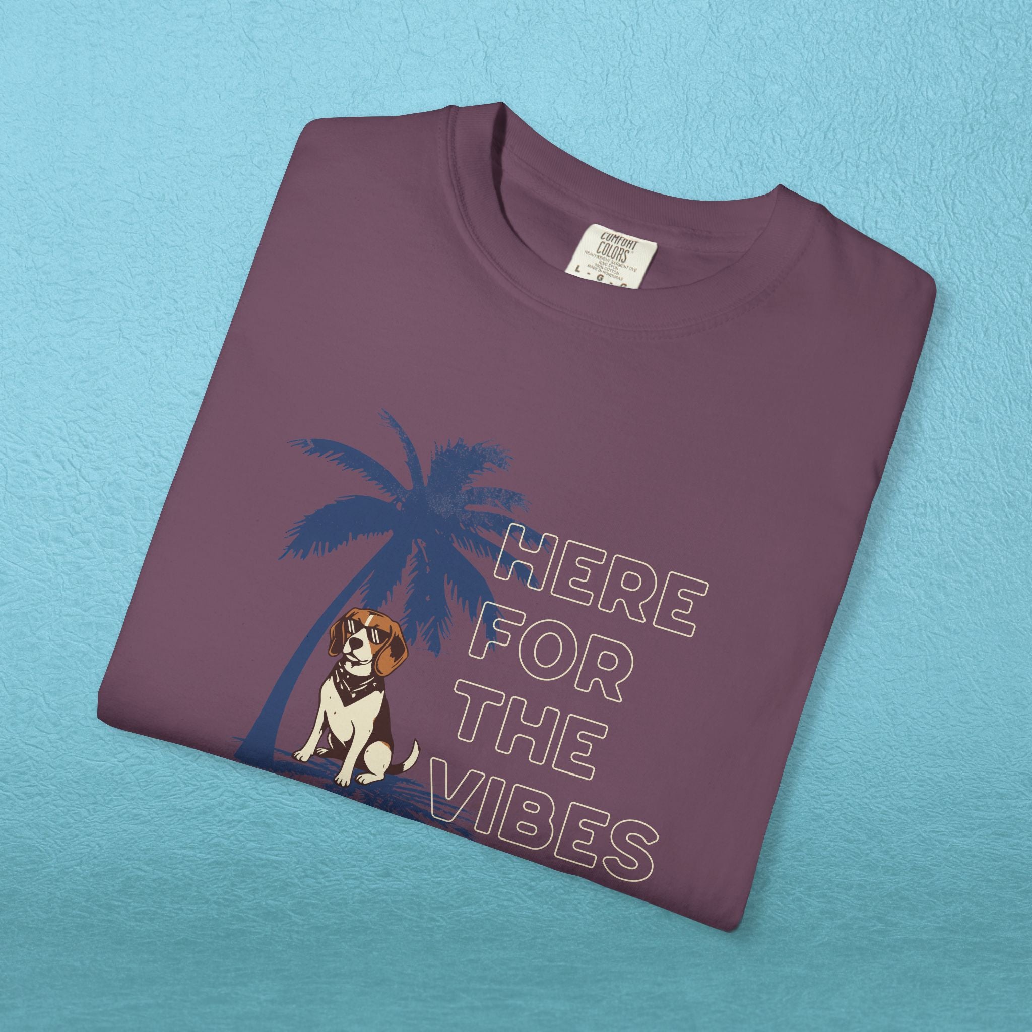 Here for the Vibes Palm Tree T-shirt