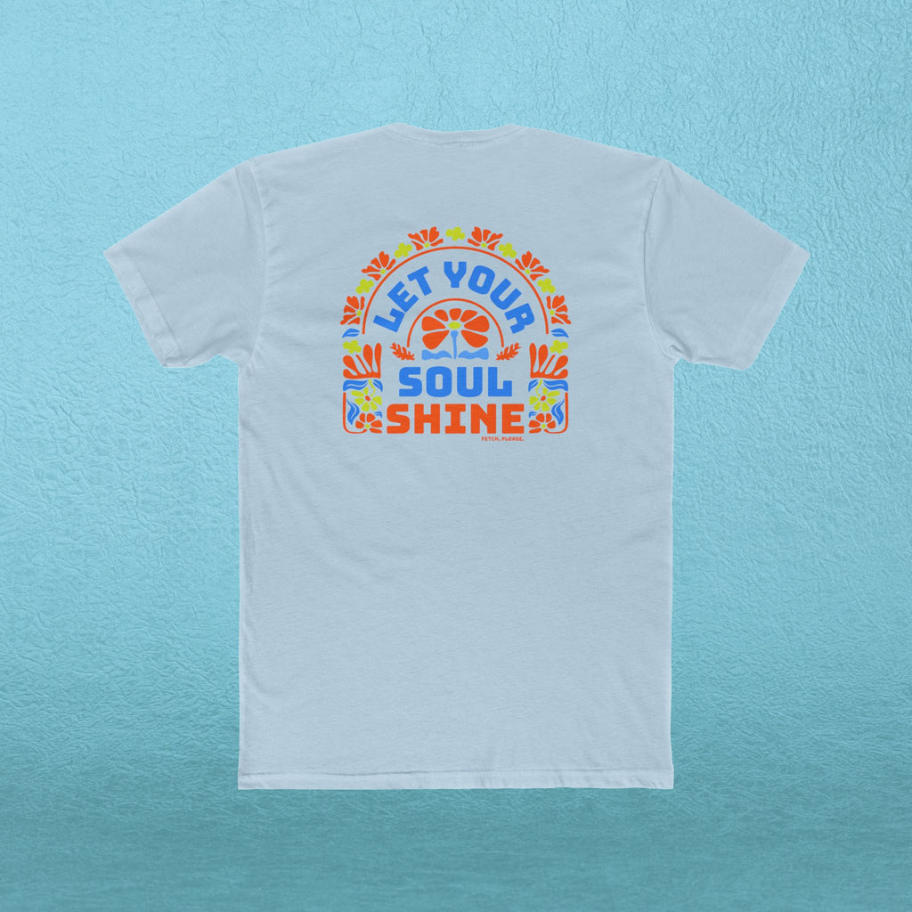 Let Your Soul Shine Tee – Retro Floral Positive Message T‑Shirt