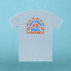 Let Your Soul Shine Tee – Retro Floral Positive Message T‑Shirt