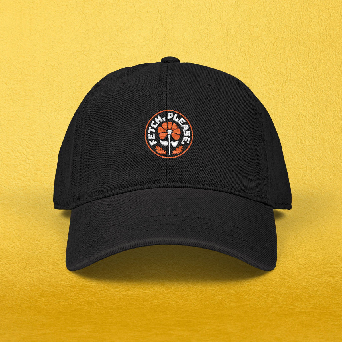 Embroidered Flower Denim Hat – Vintage Baseball Cap