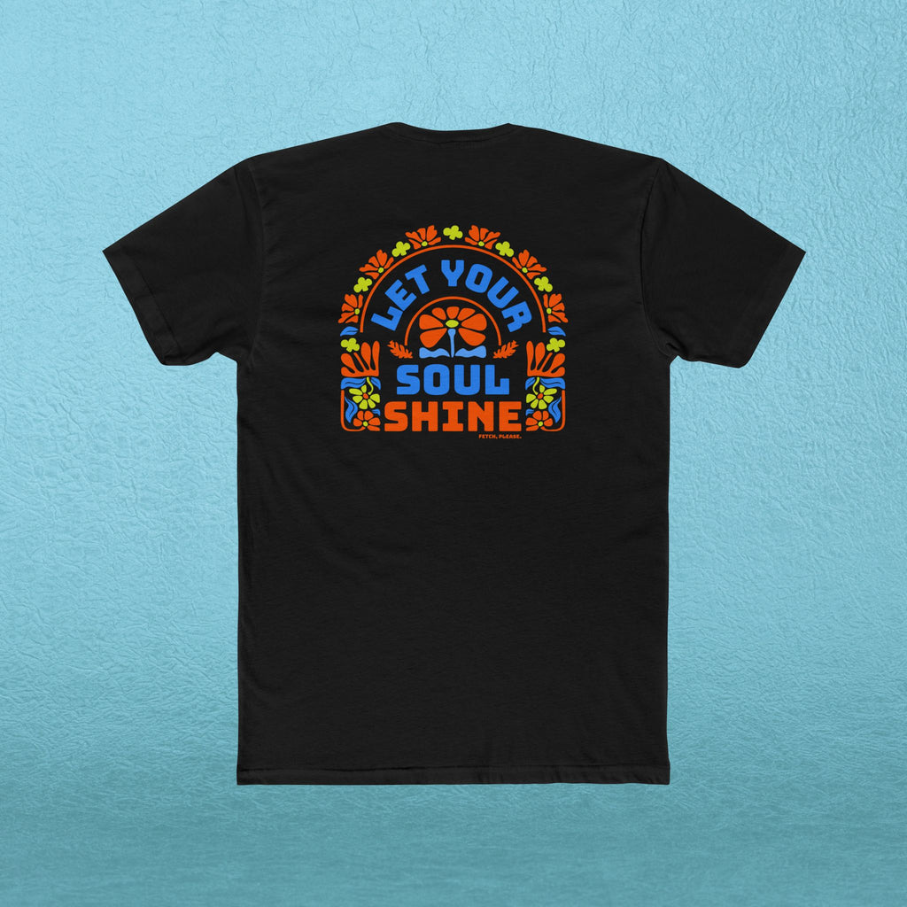 Let Your Soul Shine Tee – Retro Floral Positive Message T‑Shirt