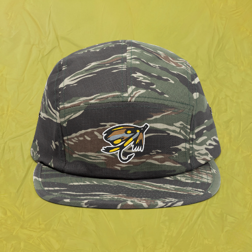 Embroidered Fishing Lure 5-Panel Cap