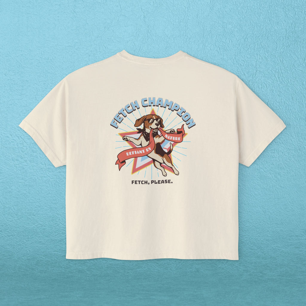 Dog Mom Boxy Graphic T‑Shirt - Fetch Champion