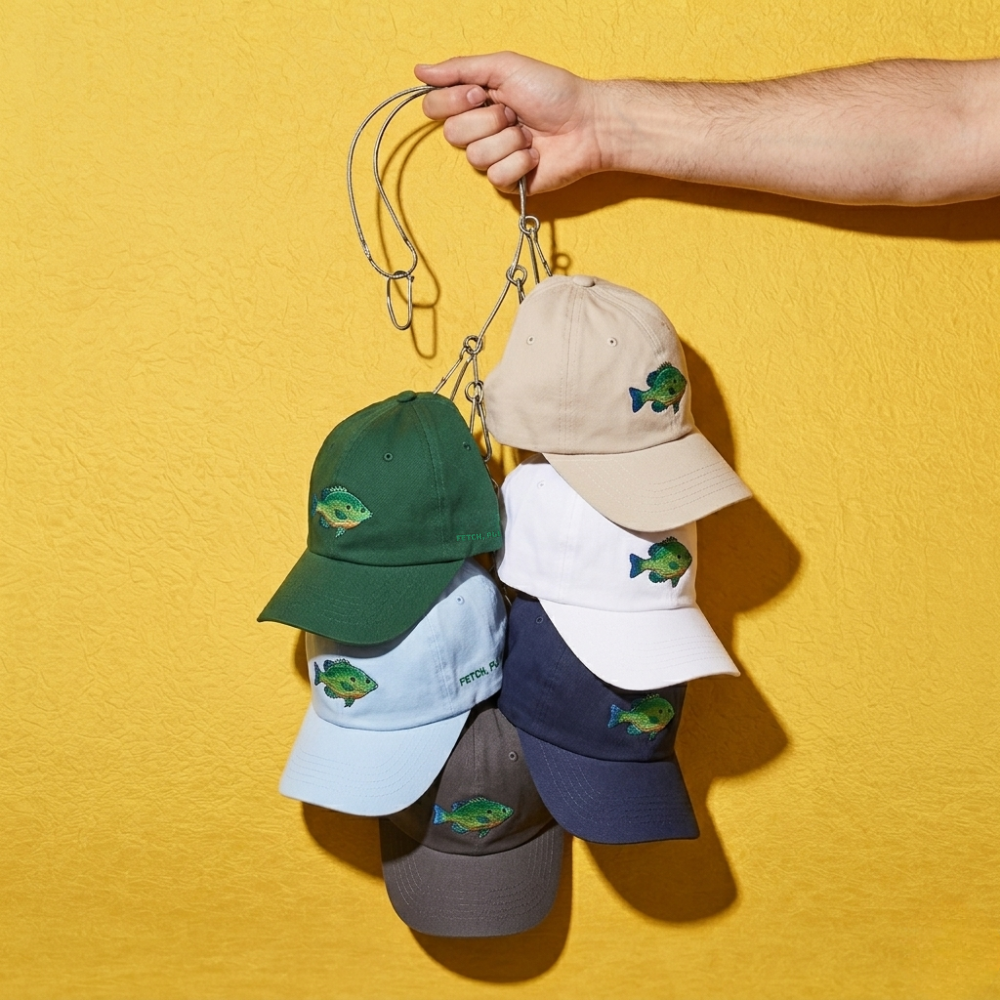 Embroidered Fish Dad Cap