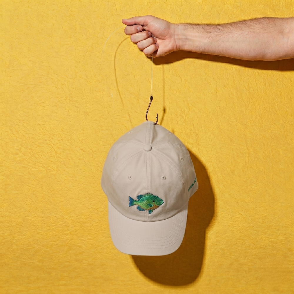 Embroidered Fish Dad Cap