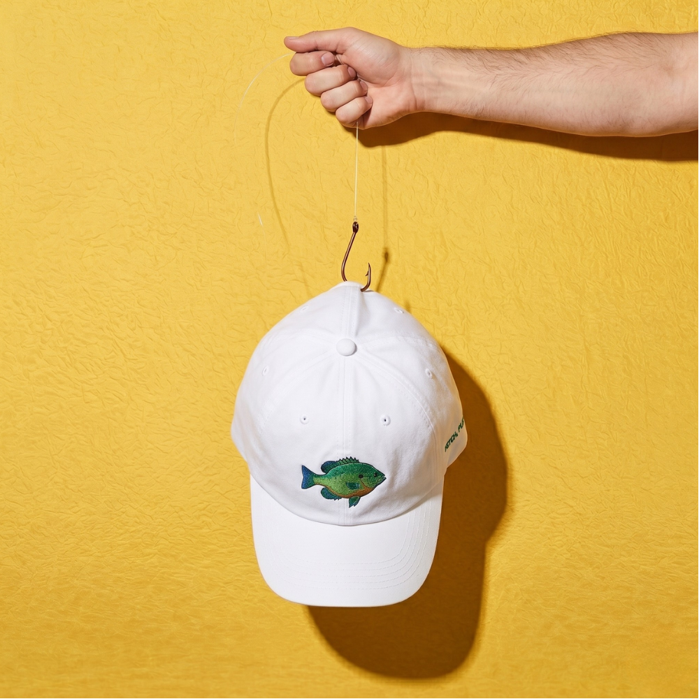 Embroidered Fish Dad Cap